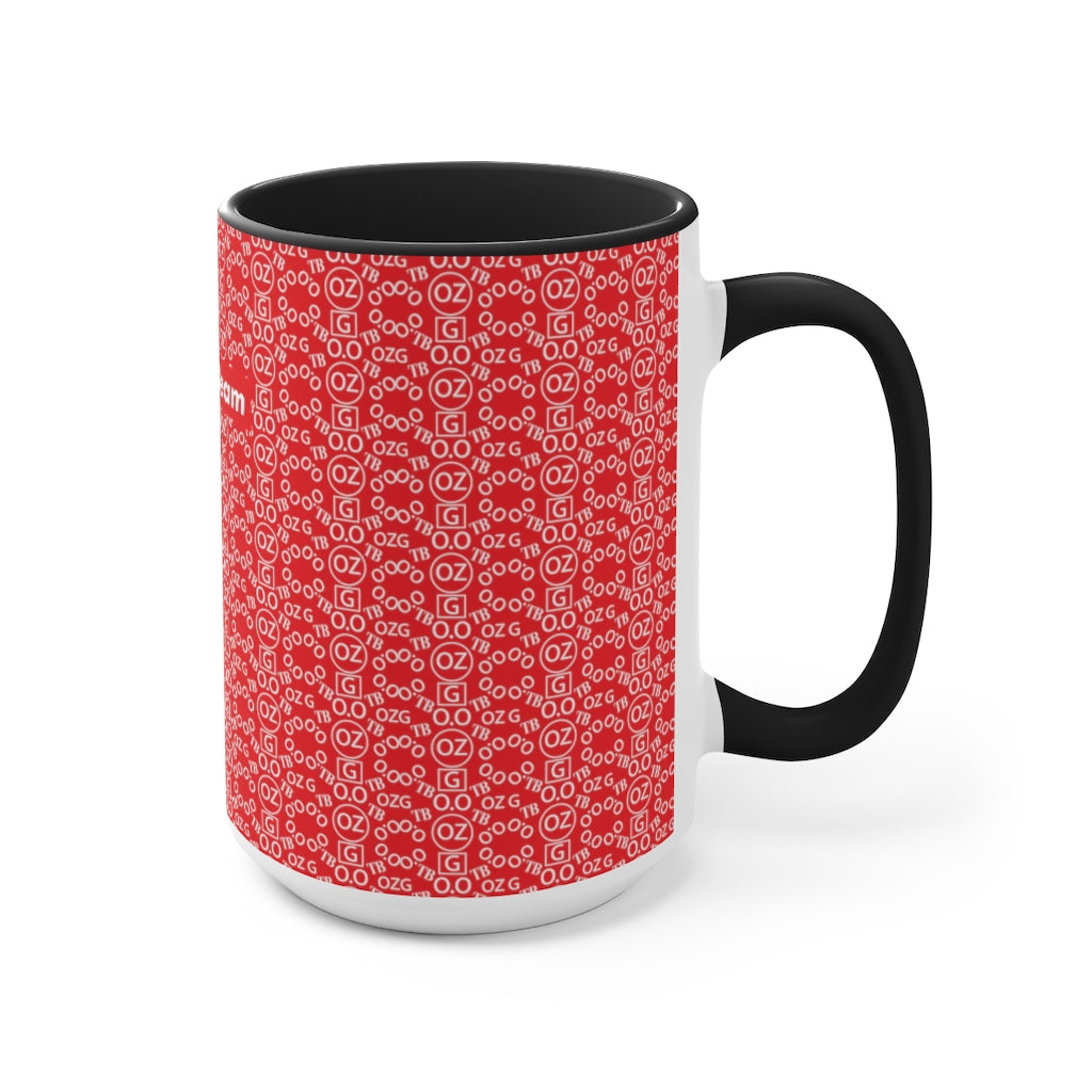 Red Triple Beam Accent Mug