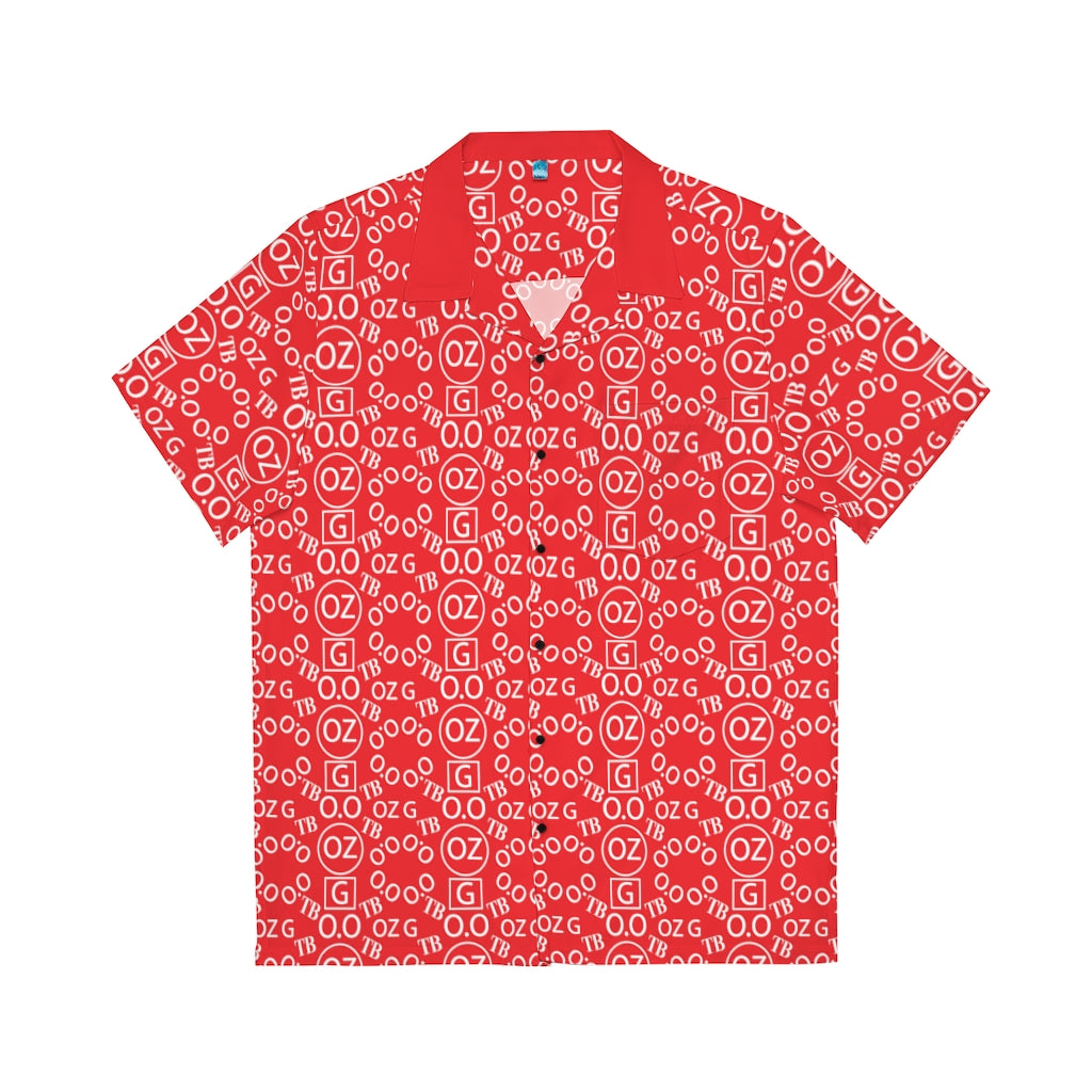 Red Triple Beam Men's Hawaiian Shirt