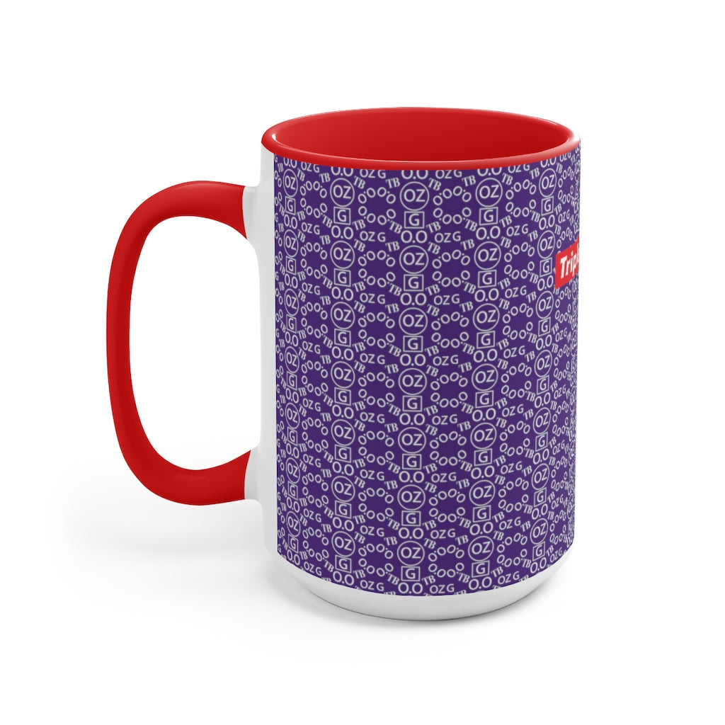 Purple Triple Beam Accent Mug