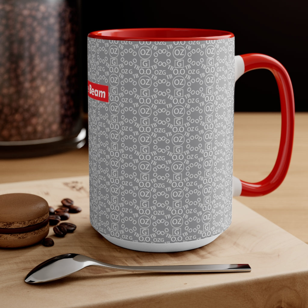 Grey Triple Beam Accent Mug