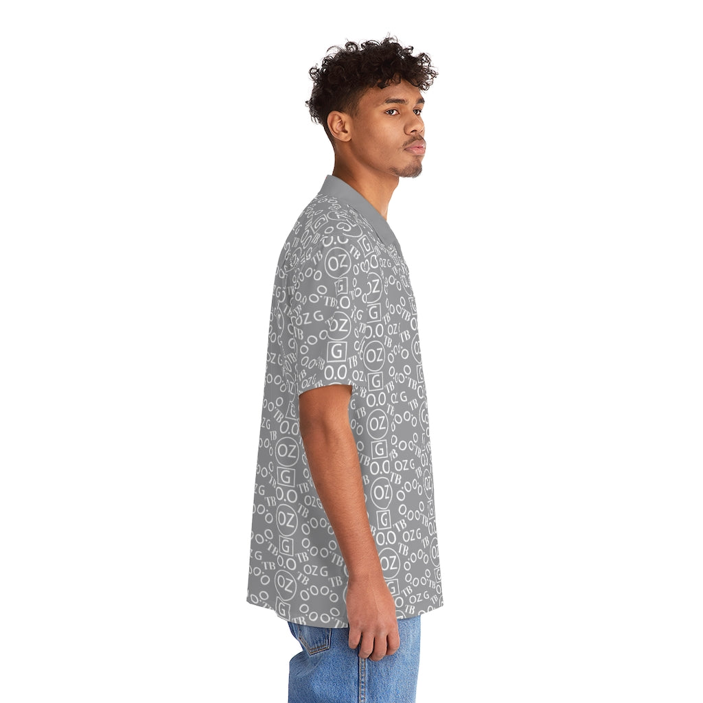 Grey Triple Beam Men's Hawaiian Shirt