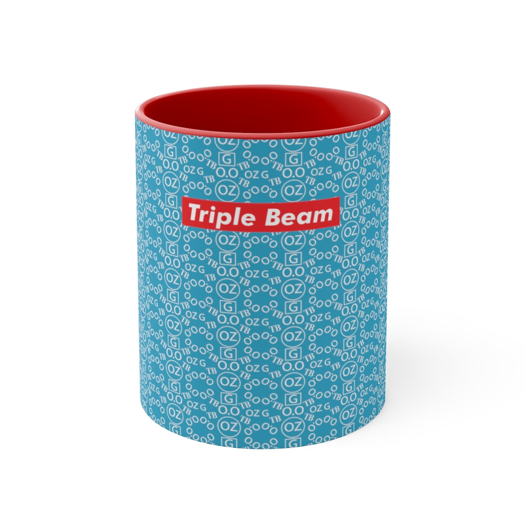 Turquoise Triple Beam Accent Mug