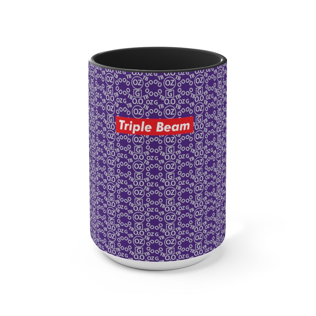 Purple Triple Beam Accent Mug