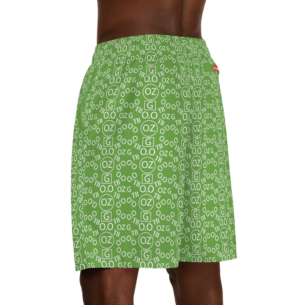 Green Triple Beam Men's Jogger Shorts