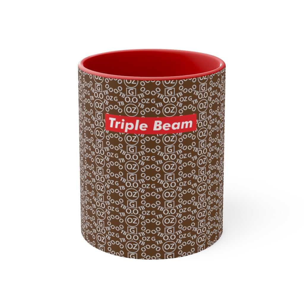 Brown Triple Beam Accent Mug