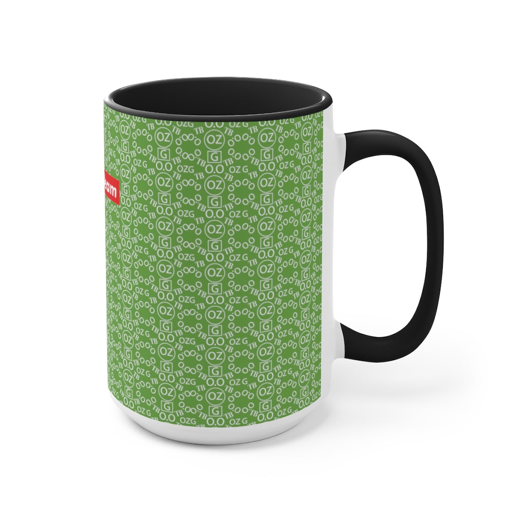 Green Triple Beam Accent Mug