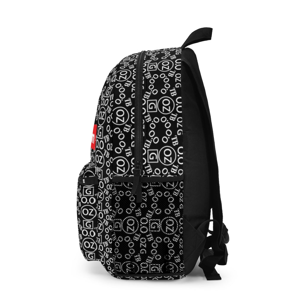 Black Triple Beam Backpack