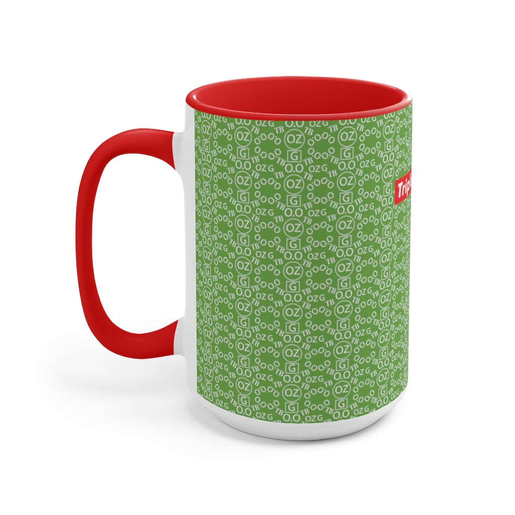 Green Triple Beam Accent Mug