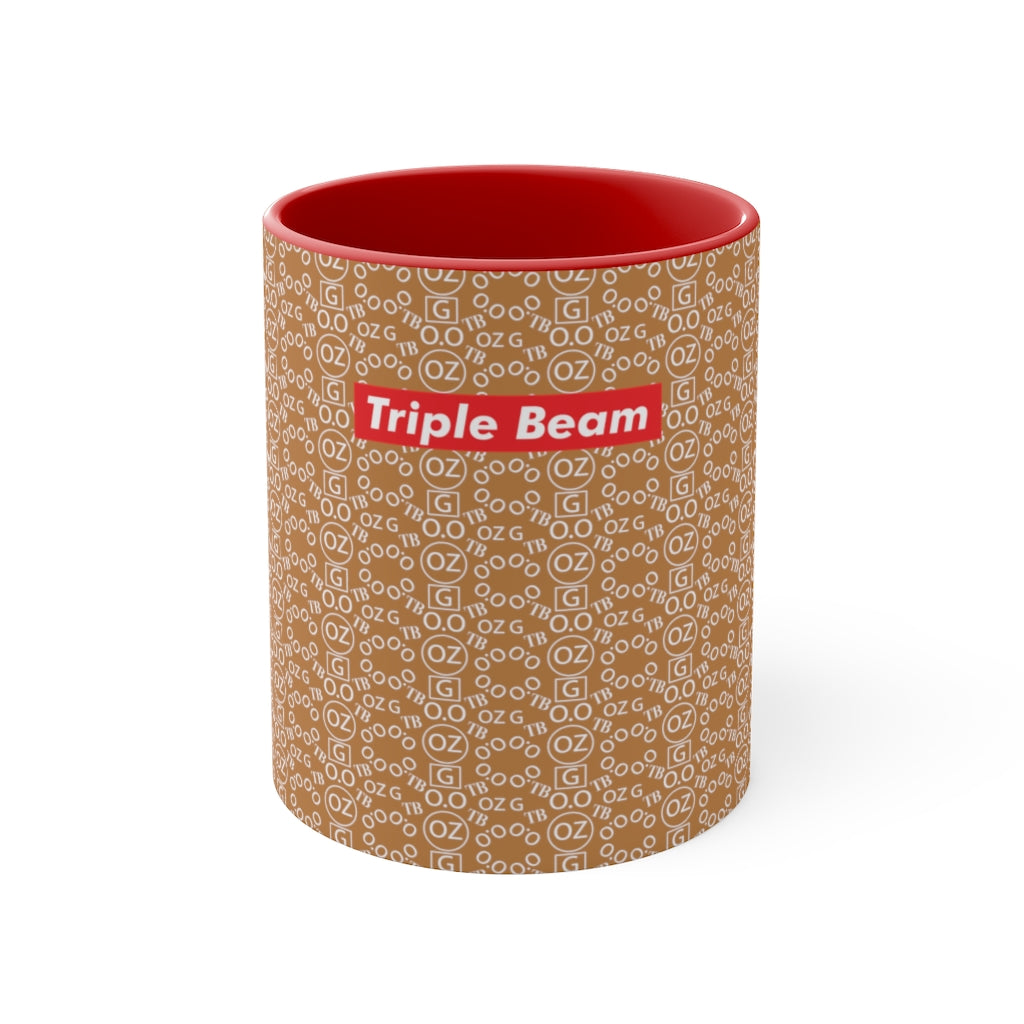 Light Brown Triple Beam Accent Mug