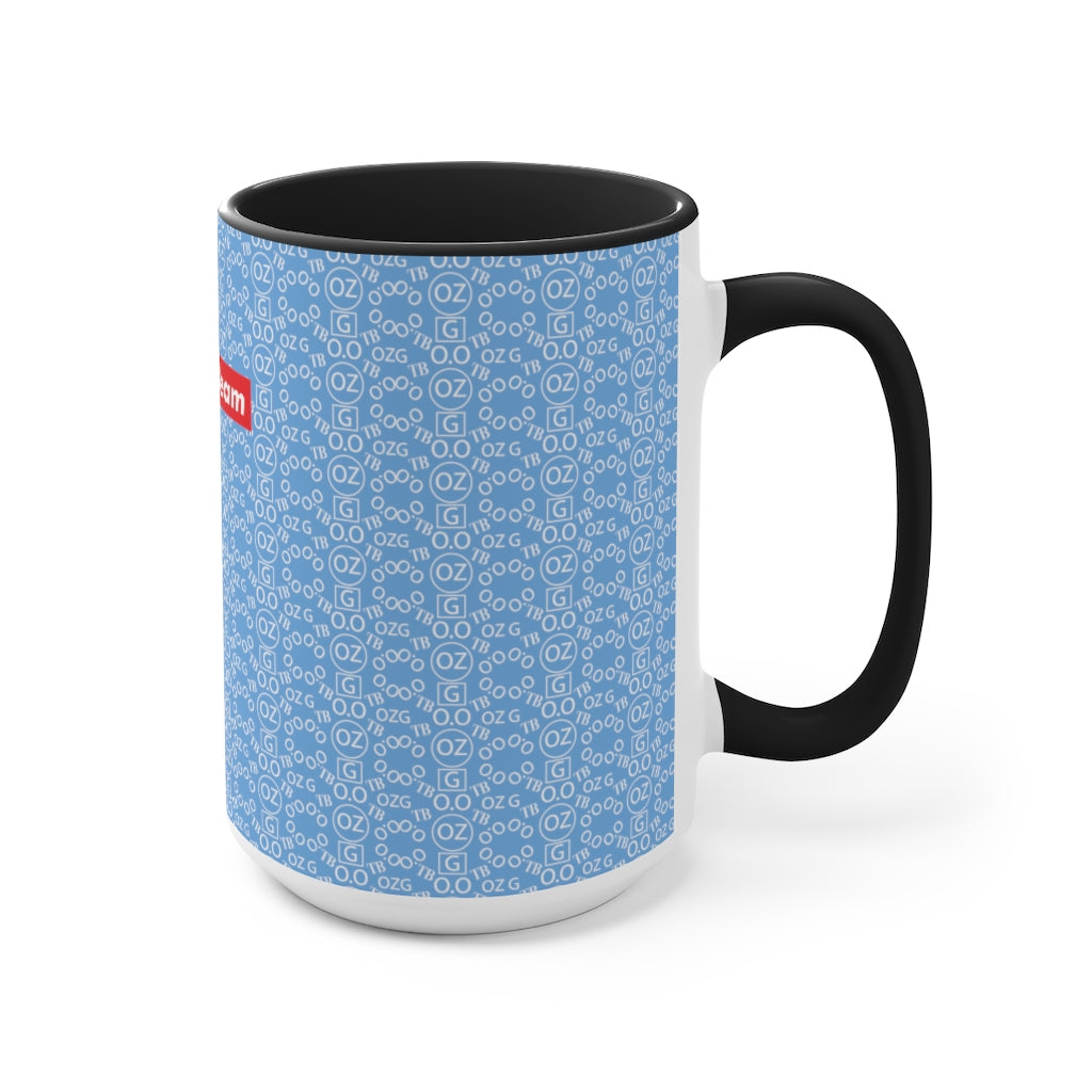 Light Blue Triple Beam Accent Mug