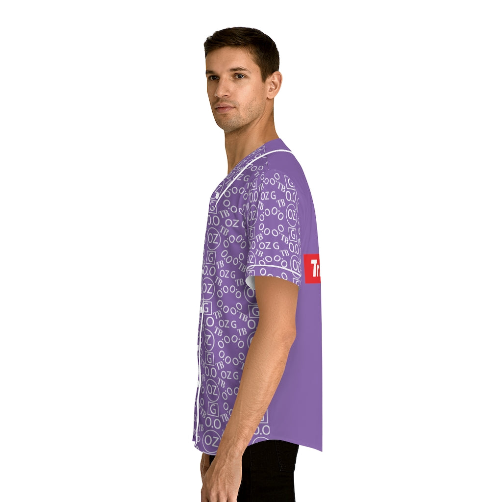 Light Purple Triple Beam Men's Baseball Jersey