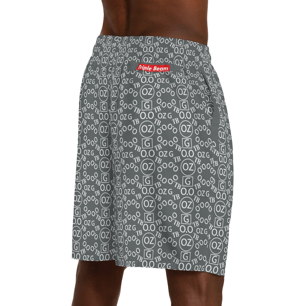 Dark Grey Triple Beam Men's Jogger Shorts