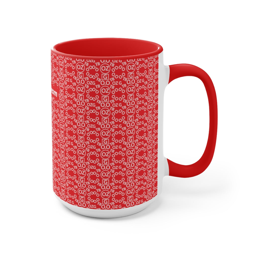 Red Triple Beam Accent Mug