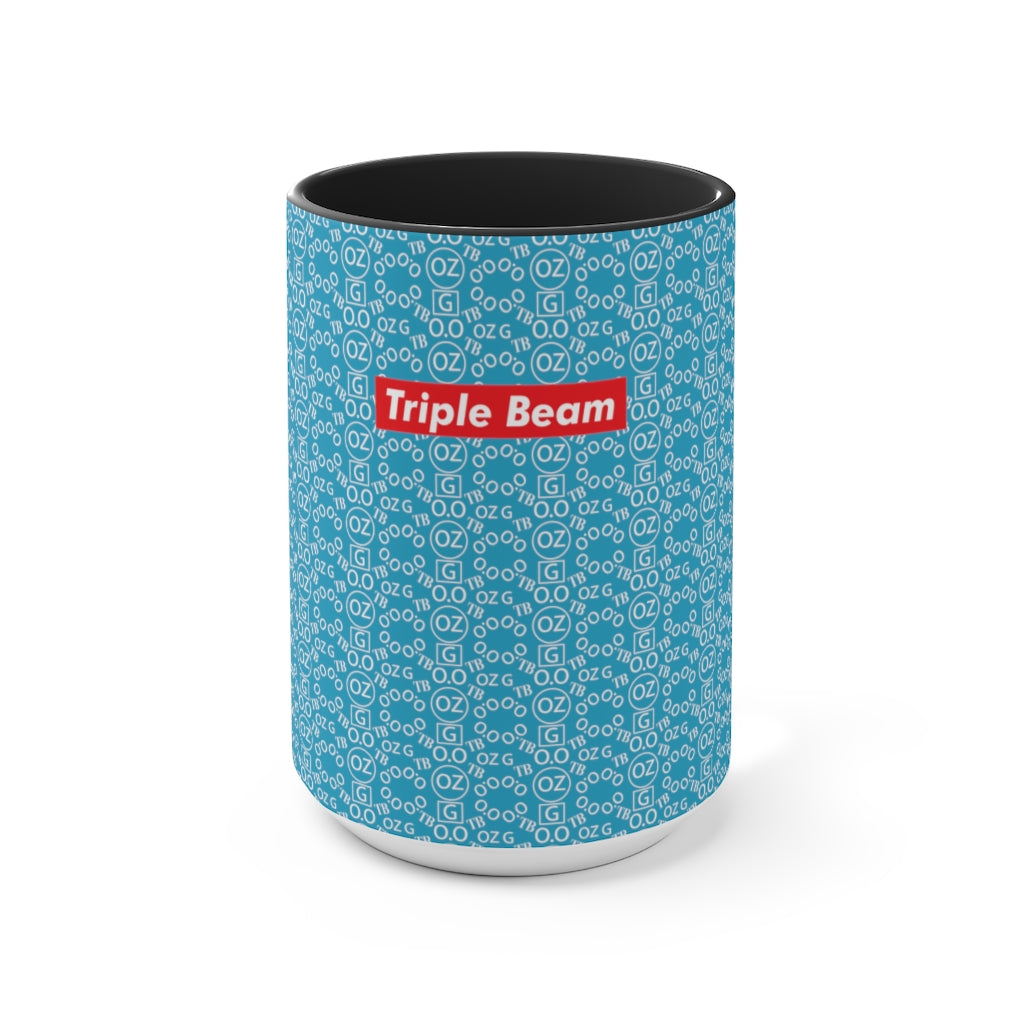 Turquoise Triple Beam Accent Mug