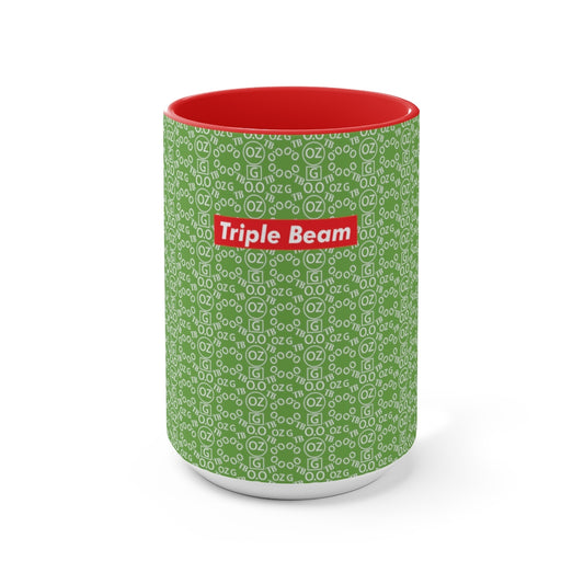 Green Triple Beam Accent Mug