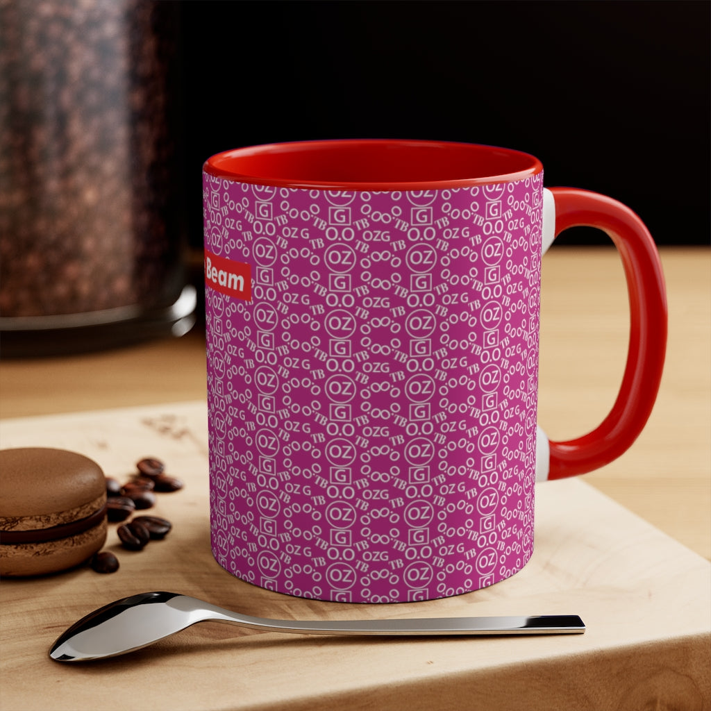 Pink Triple Beam Accent Mug