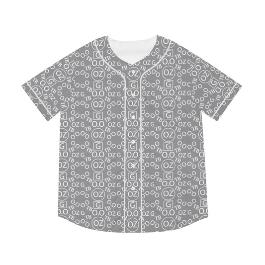 Grey Triple Beam Men's Baseball Jersey