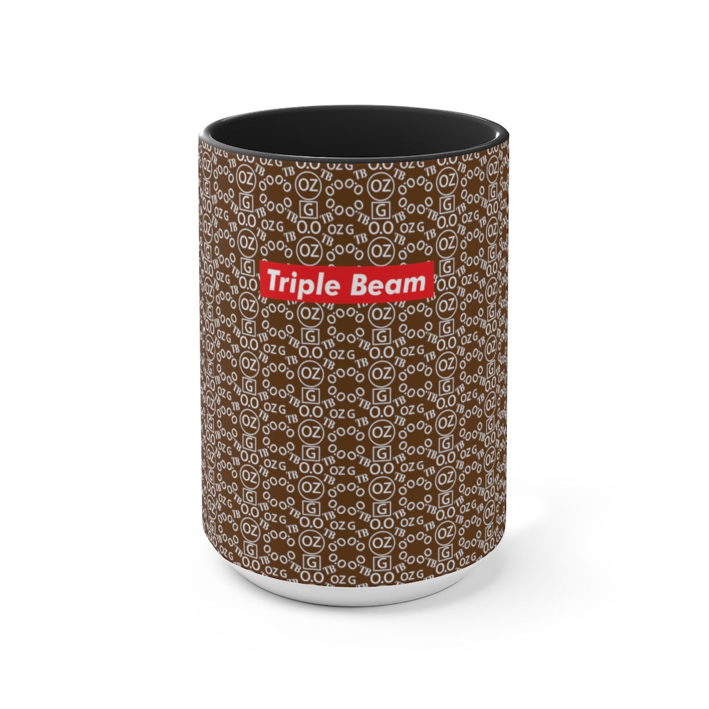 Brown Triple Beam Accent Mug