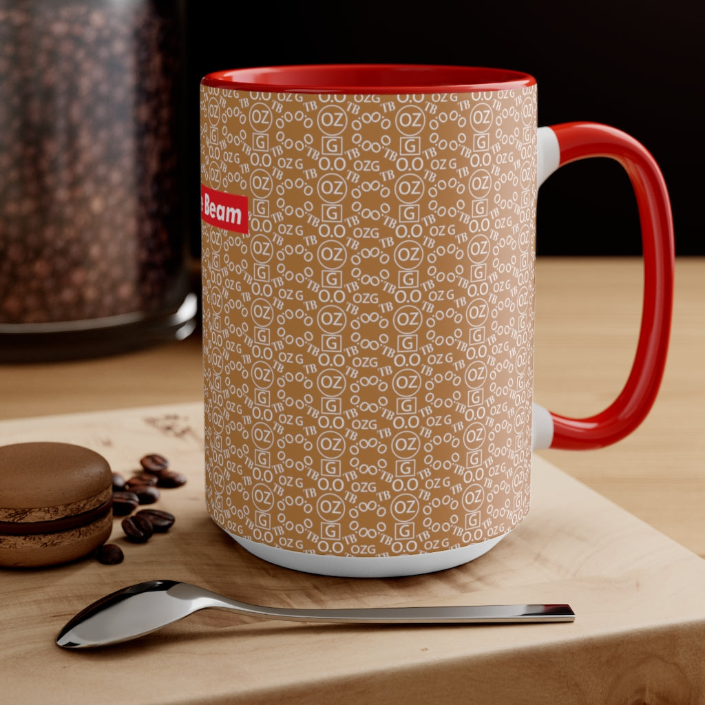 Light Brown Triple Beam Accent Mug