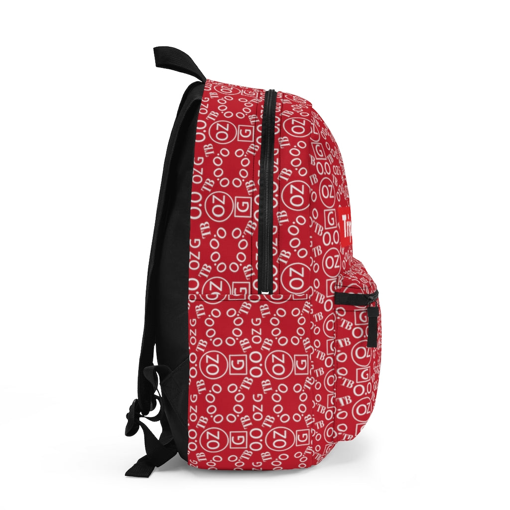 Dark Red Triple Beam Backpack