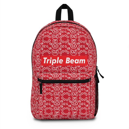 Dark Red Triple Beam Backpack