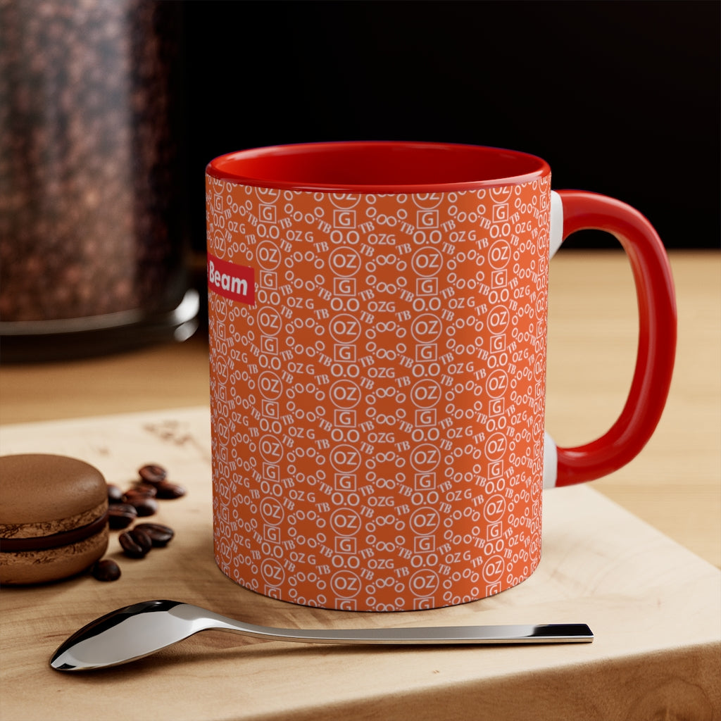 Orange Triple Beam Accent Mug