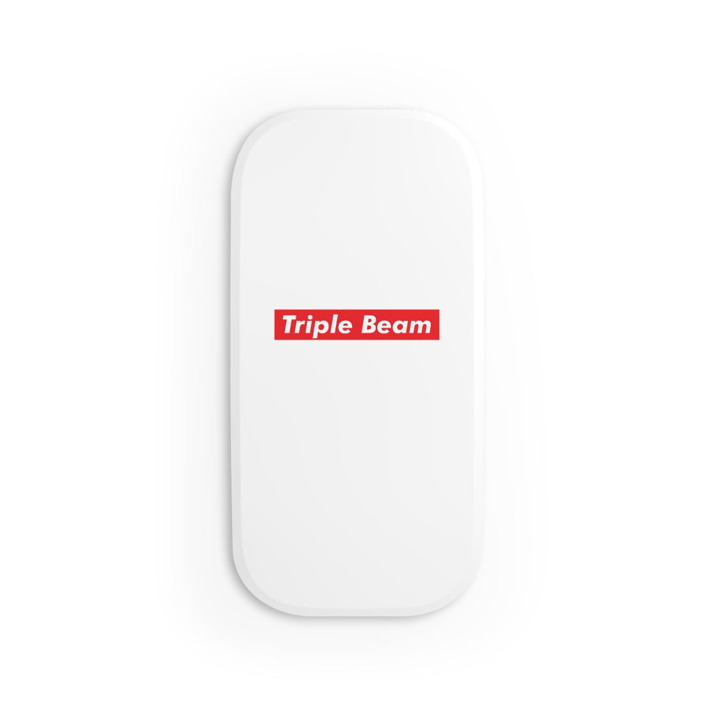 White Triple Beam Phone Click-On Grip