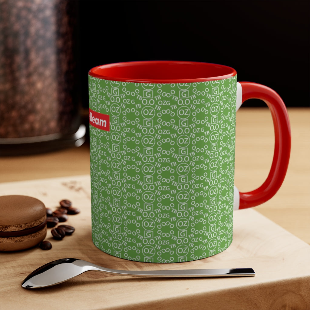 Green Triple Beam Accent Mug