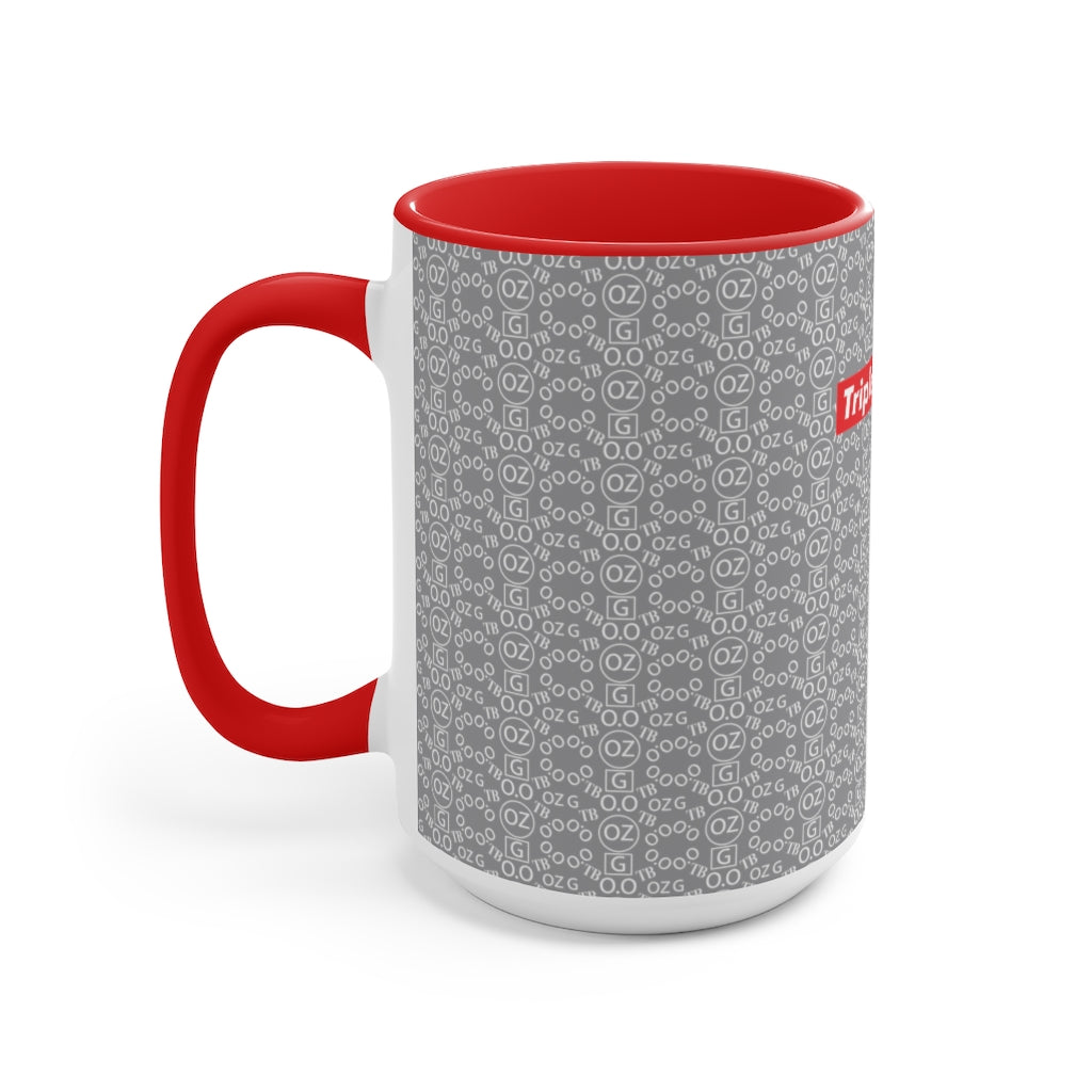 Grey Triple Beam Accent Mug