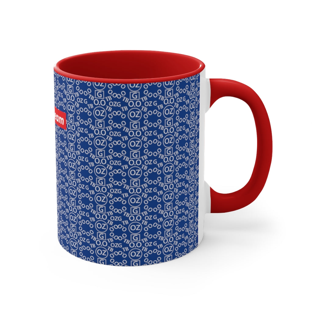 Dark Blue Triple Beam Accent Mug