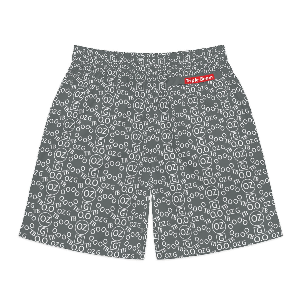 Dark Grey Triple Beam Men's Jogger Shorts