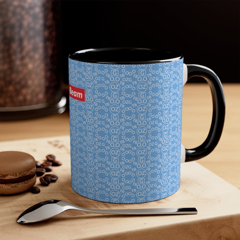 Light Blue Triple Beam Accent Mug