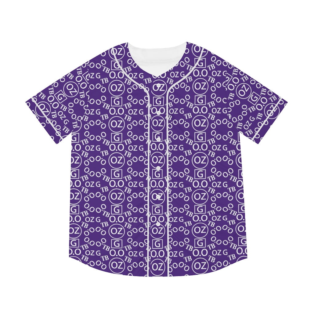 Purple Triple Beam Men's Baseball Jersey