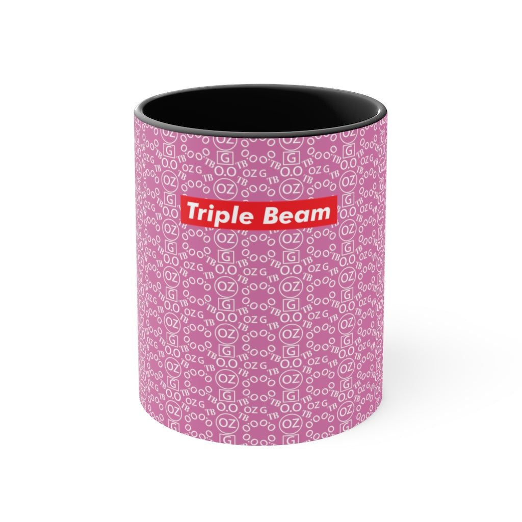 Light Pink Triple Beam Accent Mug