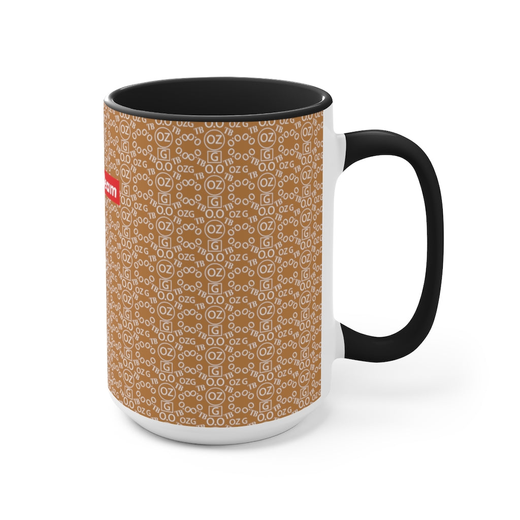 Light Brown Triple Beam Accent Mug