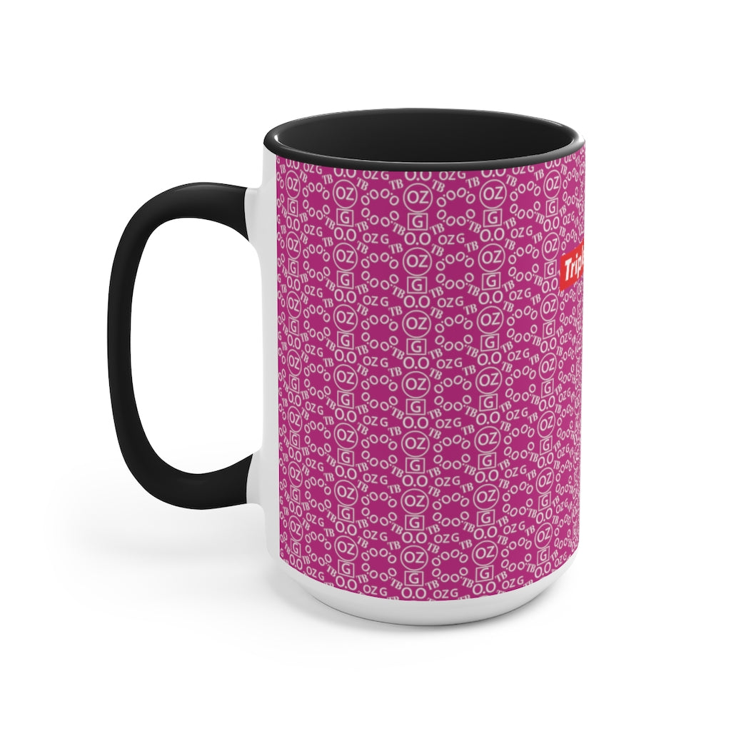 Pink Triple Beam Accent Mug