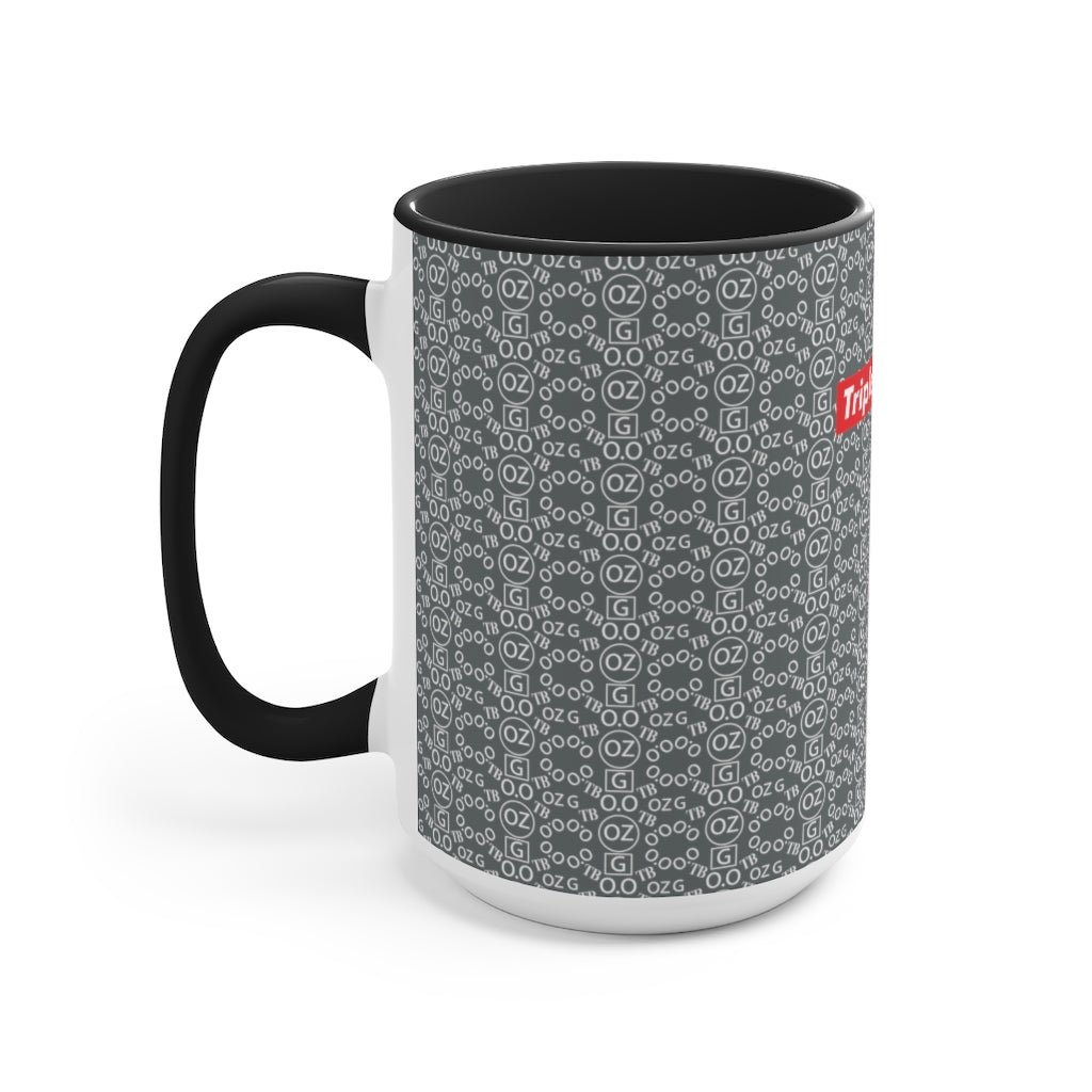 Dark Grey Triple Beam Accent Mug