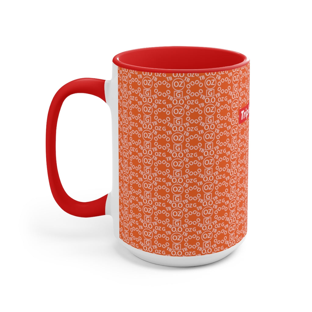 Orange Triple Beam Accent Mug