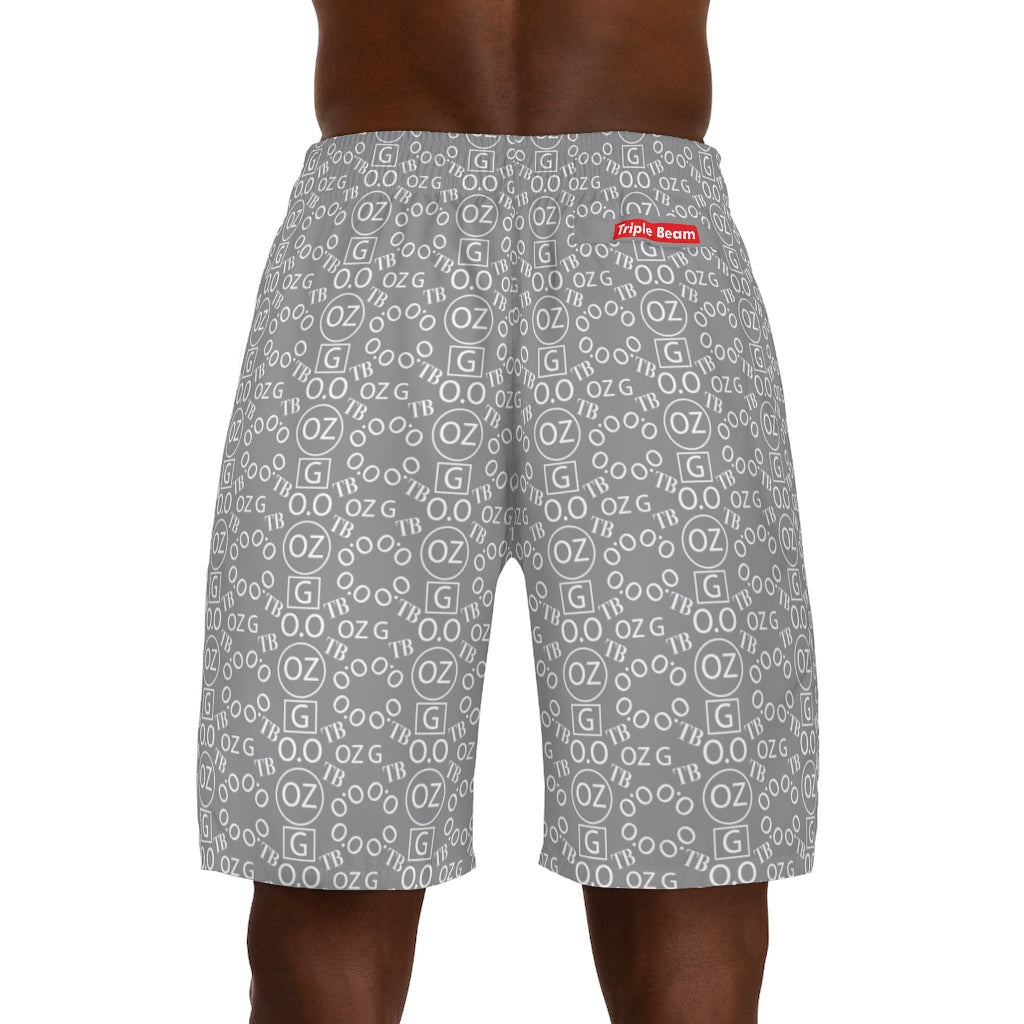 Grey Triple Beam Men's Jogger Shorts