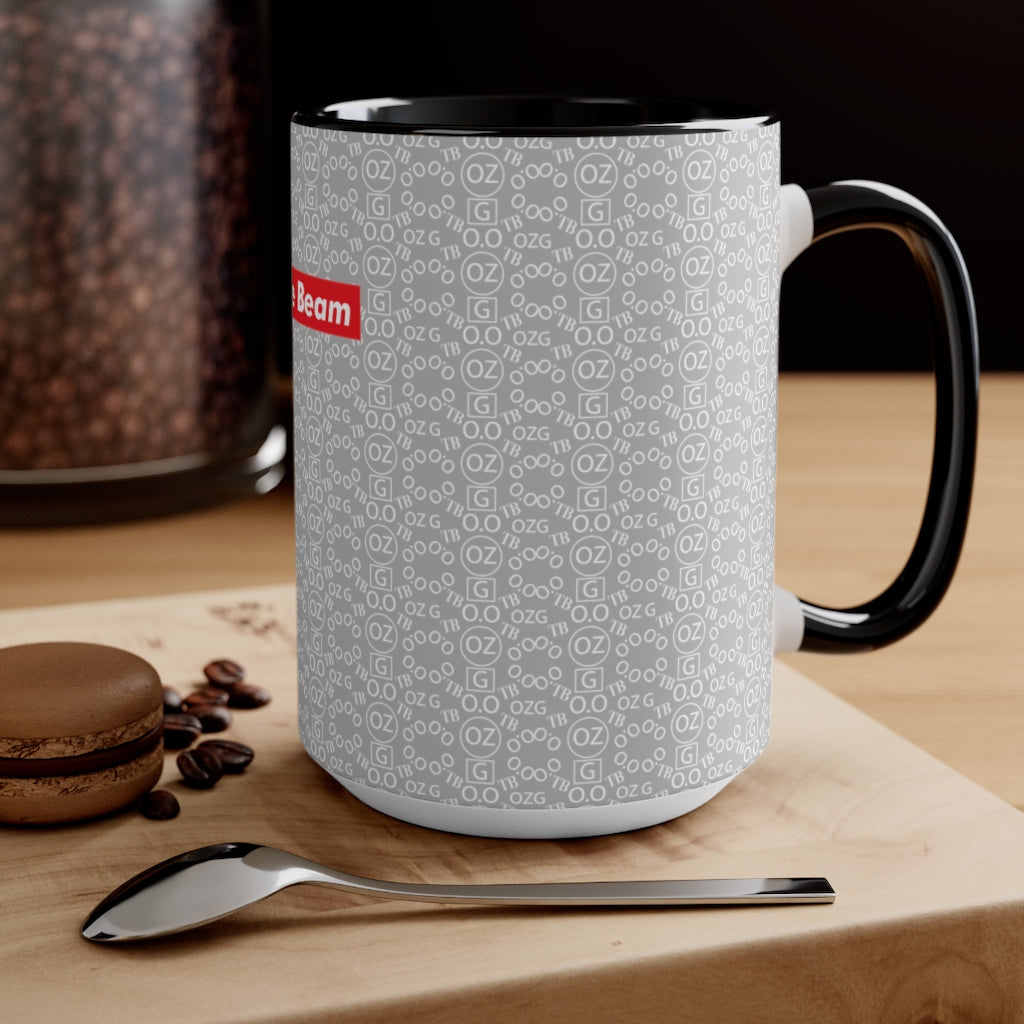 Light Grey Triple Beam Accent Mug