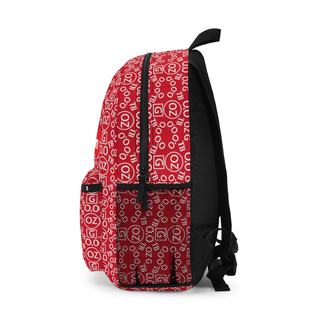 Dark Red Triple Beam Backpack