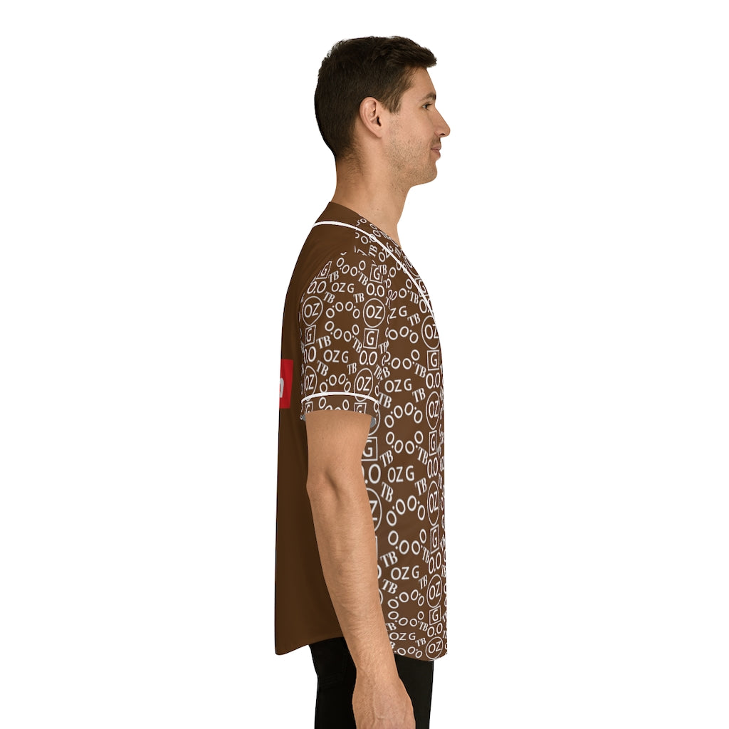 Brown Triple Beam Men's Baseball Jersey