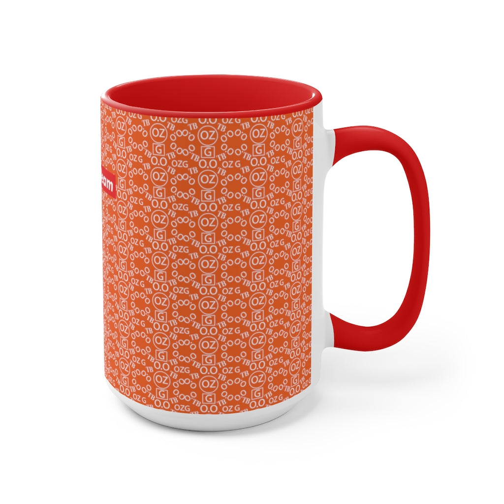 Orange Triple Beam Accent Mug