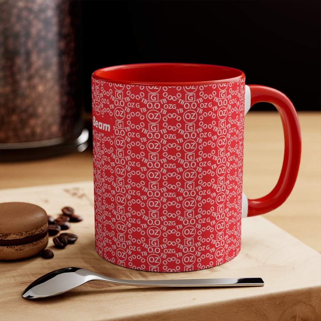 Red Triple Beam Accent Mug