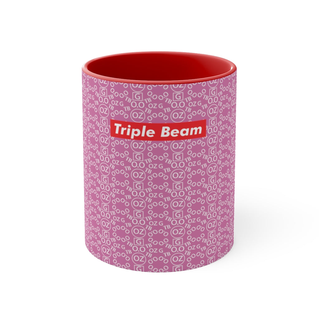 Light Pink Triple Beam Accent Mug