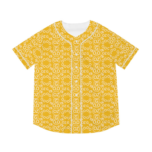 Yellow Triple Beam Men's Baseball Jersey