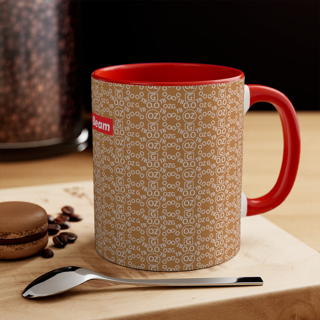 Light Brown Triple Beam Accent Mug