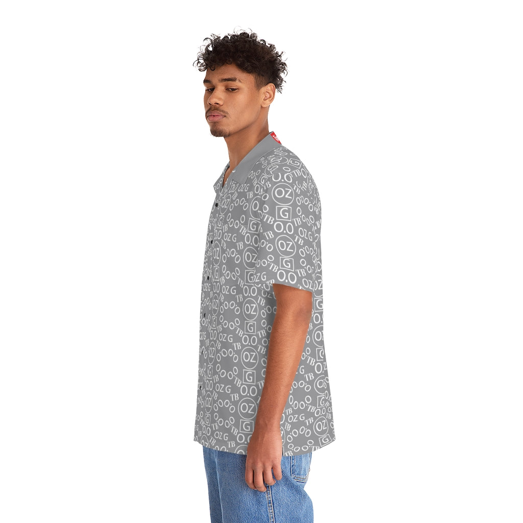 Grey Triple Beam Men's Hawaiian Shirt