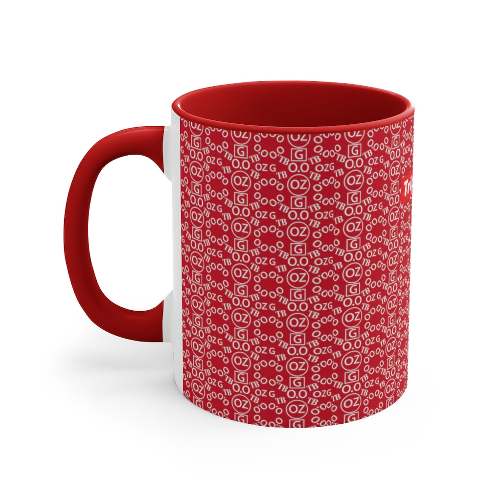 Dark Red Triple Beam Accent Mug