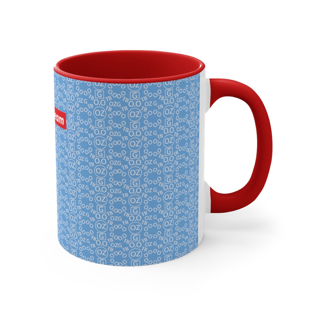 Light Blue Triple Beam Accent Mug